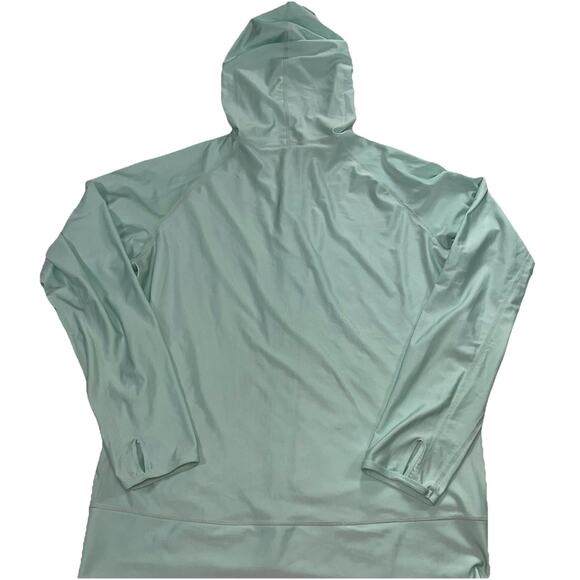 TESLA Jacket Women Size XL Green Running Hooded Thumb Holes Full Zip Lightweight - Picture 11 of 16